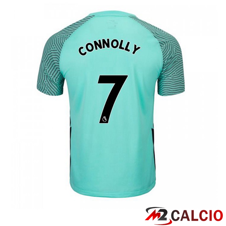 Maglie Calcio Personalizzate,Tute Calcio Squadre,Maglia Nazionale Italiana Calcio | Maglia Brentford FC (CONNOLLY 7) Seconda Verde 2021/22