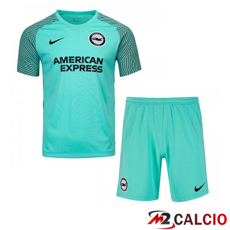 Maglie Calcio Personalizzate,Tute Calcio Squadre,Maglia Nazionale Italiana Calcio | Maglia Brentford FC Bambino Seconda Verde 2021/22