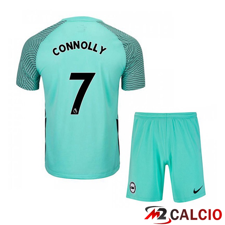 Maglie Calcio Personalizzate,Tute Calcio Squadre,Maglia Nazionale Italiana Calcio | Maglia Brentford FC (CONNOLLY 7) Bambino Seconda Verde 2021/22