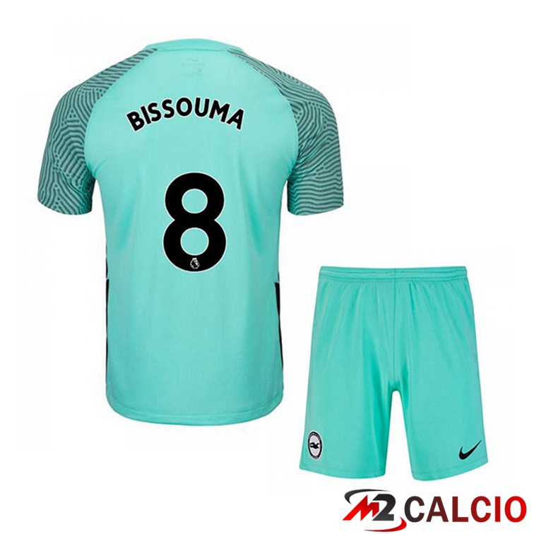 Maglie Calcio Personalizzate,Tute Calcio Squadre,Maglia Nazionale Italiana Calcio | Maglia Brentford FC (BISSOUMA 8) Bambino Seconda Verde 2021/22
