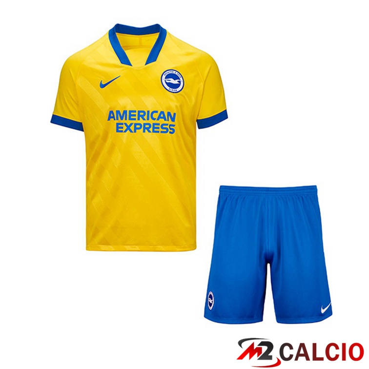 Maglie Calcio Personalizzate,Tute Calcio Squadre,Maglia Nazionale Italiana Calcio | Maglia Brentford FC Bambino Terza Giallo 2021/22