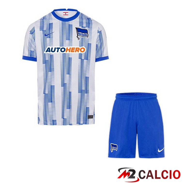 Maglie Calcio Personalizzate,Tute Calcio Squadre,Maglia Nazionale Italiana Calcio | Maglia Hertha BSC Bambino Prima Bianco 2021/22