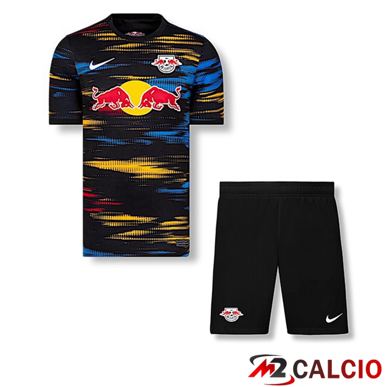 Maglie Calcio Personalizzate,Tute Calcio Squadre,Maglia Nazionale Italiana Calcio | Maglia RB Leipzig Bambino Seconda Giallo/Blu 2021/22
