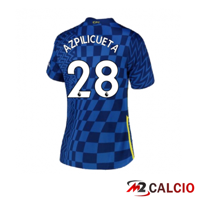 Maglie Calcio Personalizzate,Tute Calcio Squadre,Maglia Nazionale Italiana Calcio | Maglia FC Chelsea (AZPILICUETA 28) Donna Prima Blu 2021/2022