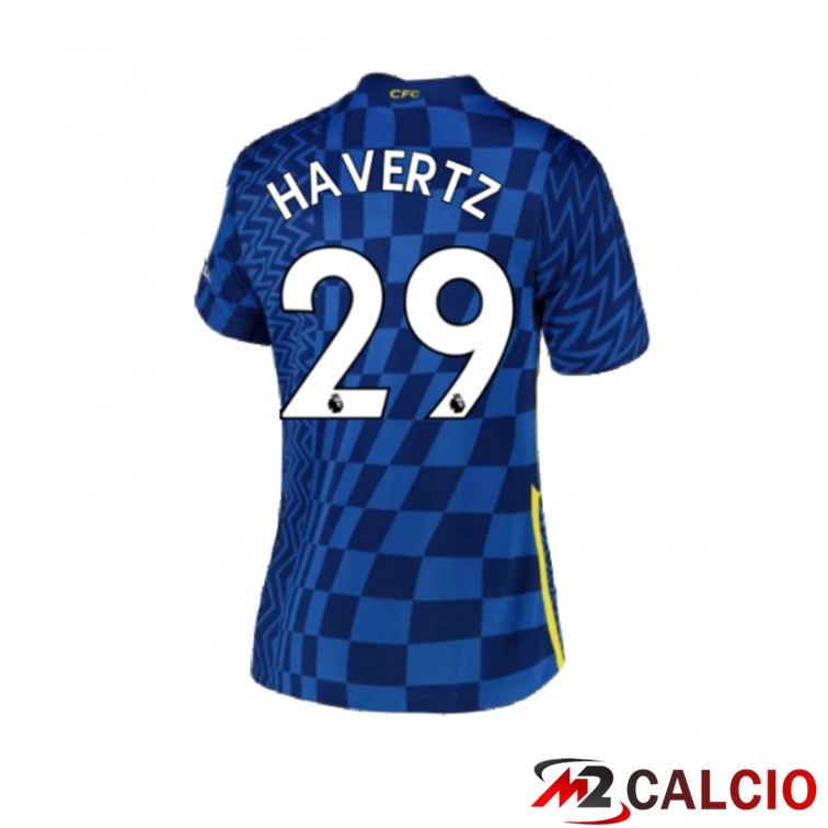 Maglie Calcio Personalizzate,Tute Calcio Squadre,Maglia Nazionale Italiana Calcio | Maglia FC Chelsea (HAVERTZ 29) Donna Prima Blu 2021/2022