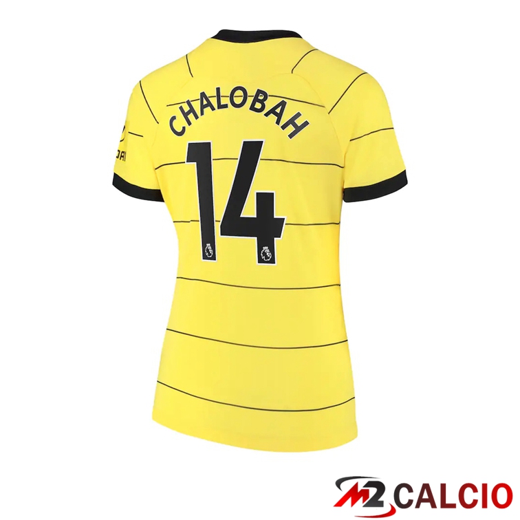Maglie Calcio Personalizzate,Tute Calcio Squadre,Maglia Nazionale Italiana Calcio | Maglia FC Chelsea (Chalobah 14) Donna Seconda Giallo 2021/2022