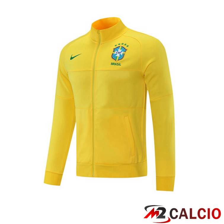 Maglie Calcio Personalizzate,Tute Calcio Squadre,Maglia Nazionale Italiana Calcio | Giacca Calcio Brasile Giallo 2021/2022