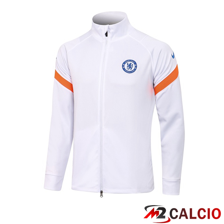 Maglie Calcio Personalizzate,Tute Calcio Squadre,Maglia Nazionale Italiana Calcio | Giacca Calcio FC Chelsea Bianco 2021/2022