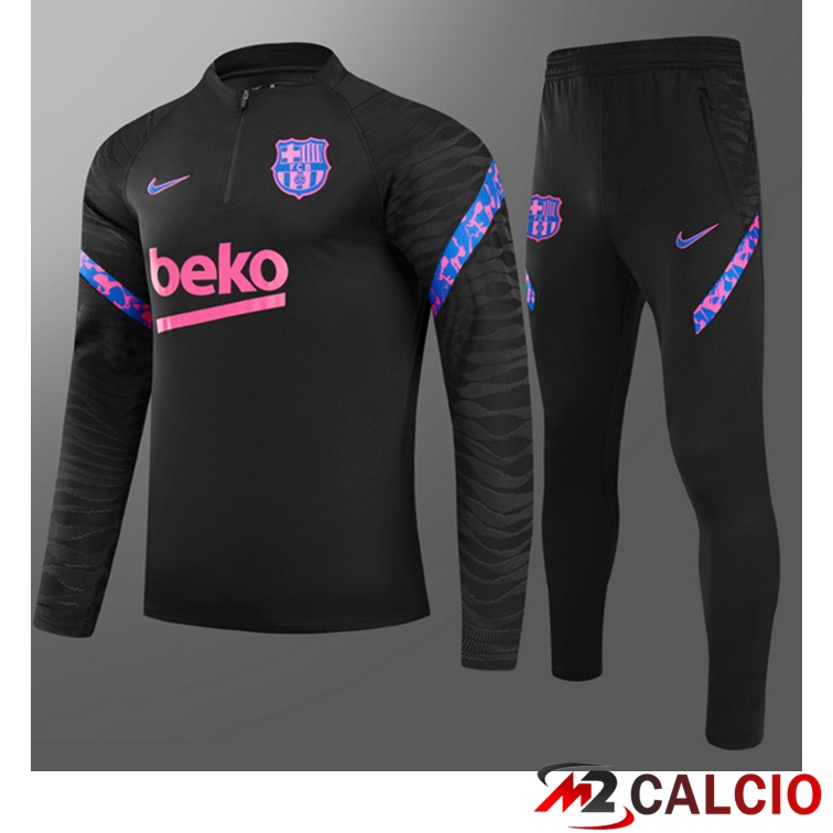 Maglie Calcio Personalizzate,Tute Calcio Squadre,Maglia Nazionale Italiana Calcio | Tuta Calcio Bambino FC Barcellona Nero 2021/2022