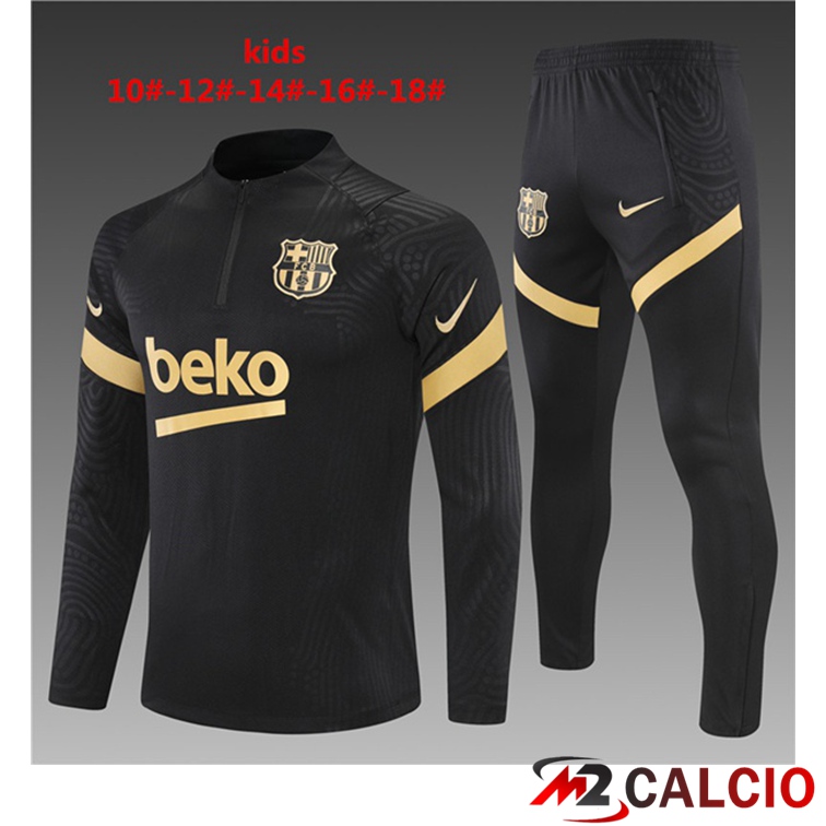 Maglie Calcio Personalizzate,Tute Calcio Squadre,Maglia Nazionale Italiana Calcio | Tuta Calcio Bambino FC Barcellona Nero 2021/2022