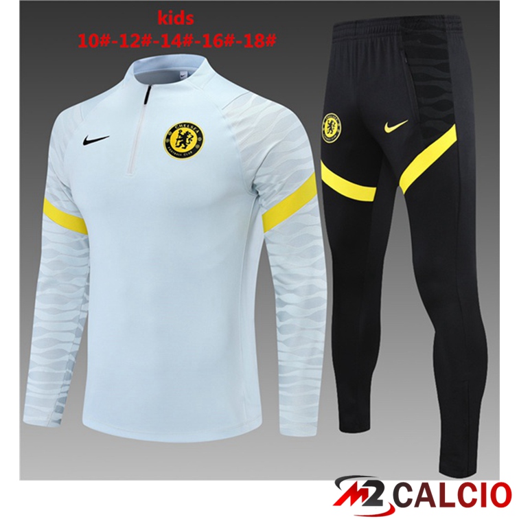 Maglie Calcio Personalizzate,Tute Calcio Squadre,Maglia Nazionale Italiana Calcio | Tuta Calcio Bambino FC Chelsea Grigio 2021/2022