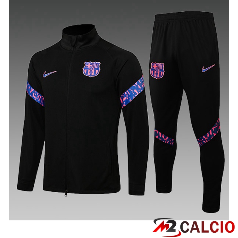 Maglie Calcio Personalizzate,Tute Calcio Squadre,Maglia Nazionale Italiana Calcio | Tuta Calcio Bambino - Giacca FC Barcellona Nero 2021/2022