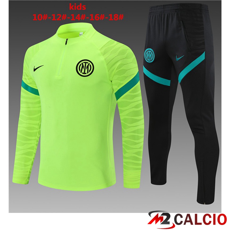 Maglie Calcio Personalizzate,Tute Calcio Squadre,Maglia Nazionale Italiana Calcio | Tuta Calcio Bambino Inter Milan Verde 2021/2022