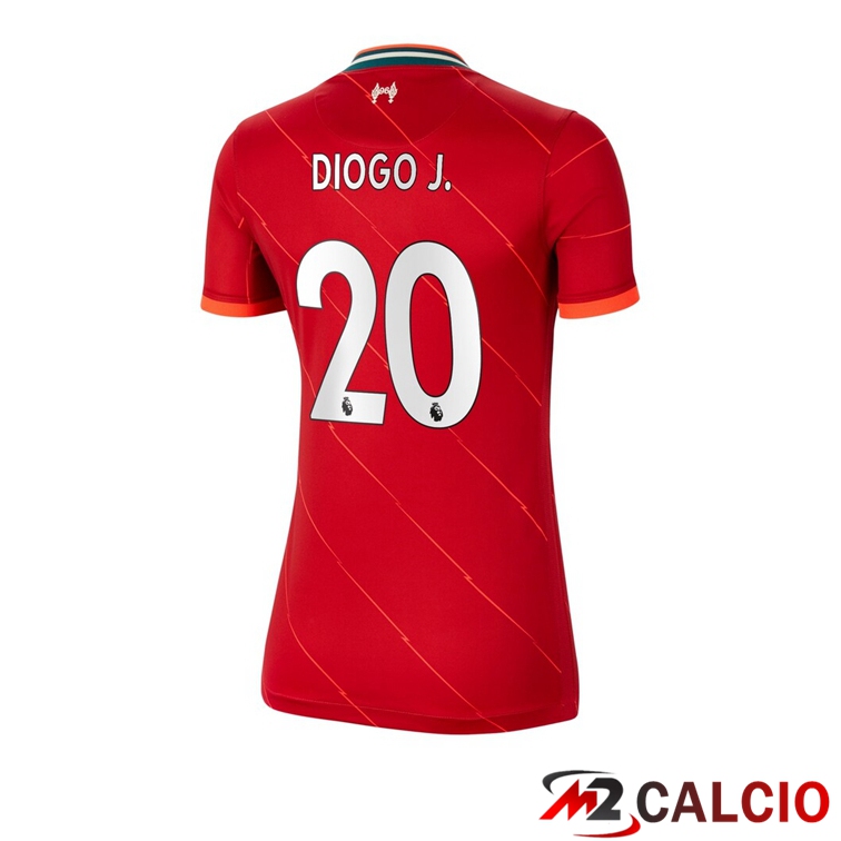 Maglie Calcio Personalizzate,Tute Calcio Squadre,Maglia Nazionale Italiana Calcio | Maglia FC Liverpool (DIOGO J. 20) Donna Prima Rosso 2021/2022