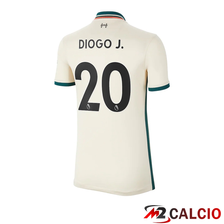 Maglie Calcio Personalizzate,Tute Calcio Squadre,Maglia Nazionale Italiana Calcio | Maglia FC Liverpool (DIOGO J. 20) Donna Seconda Bronzer 2021/2022