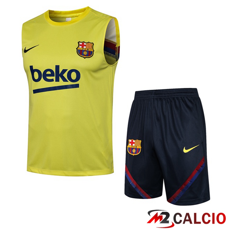 Maglie Calcio Personalizzate,Tute Calcio Squadre,Maglia Nazionale Italiana Calcio | Canotta Calcio FC Barcellona + Pantaloncini Giallo 2021/2022