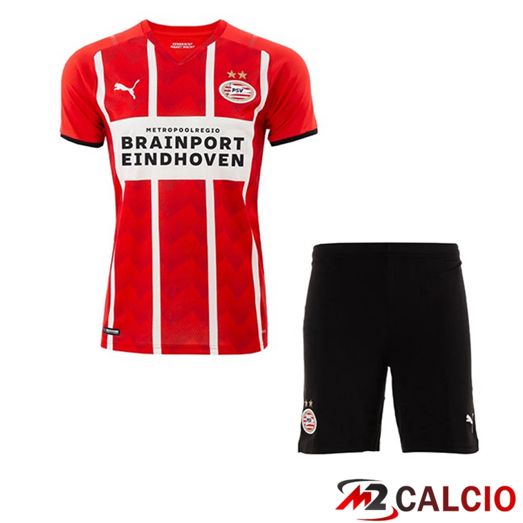 Maglie Calcio Personalizzate,Tute Calcio Squadre,Maglia Nazionale Italiana Calcio | Maglia PSV Eindhoven Bambino Prima 2021/22