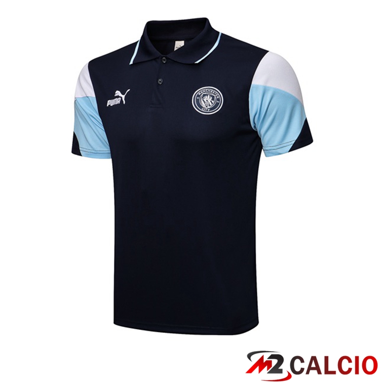 Maglie Calcio Personalizzate,Tute Calcio Squadre,Maglia Nazionale Italiana Calcio | Maglia Polo Manchester City Blu Reale 2021/2022
