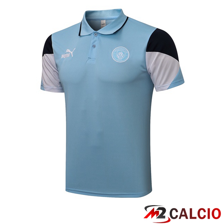 Maglie Calcio Personalizzate,Tute Calcio Squadre,Maglia Nazionale Italiana Calcio | Maglia Polo Manchester City Blu 2021/2022