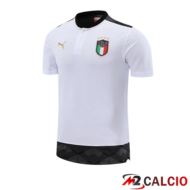 Maglie Calcio Personalizzate,Tute Calcio Squadre,Maglia Nazionale Italiana Calcio | Maglia Polo Italia Bianco 2021/2022