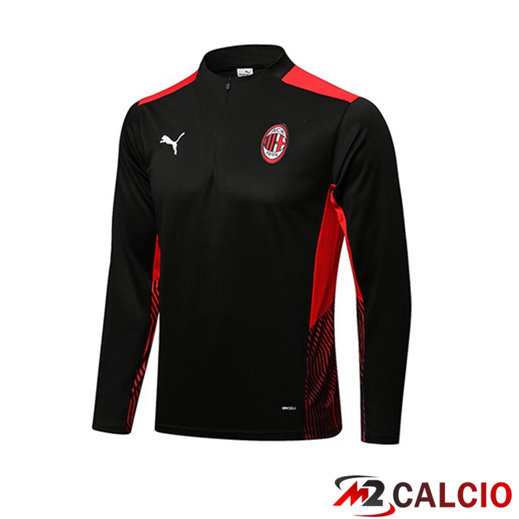 Maglie Calcio Personalizzate,Tute Calcio Squadre,Maglia Nazionale Italiana Calcio | Felpa Allenamento AC Milan Nero 2021/2022