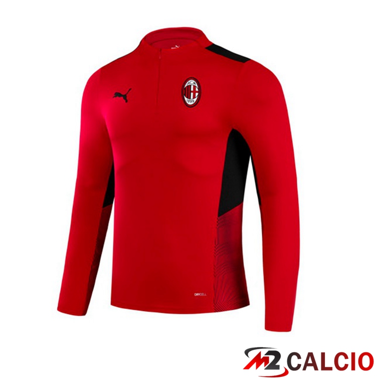 Maglie Calcio Personalizzate,Tute Calcio Squadre,Maglia Nazionale Italiana Calcio | Felpa Allenamento AC Milan Rosso 2021/2022