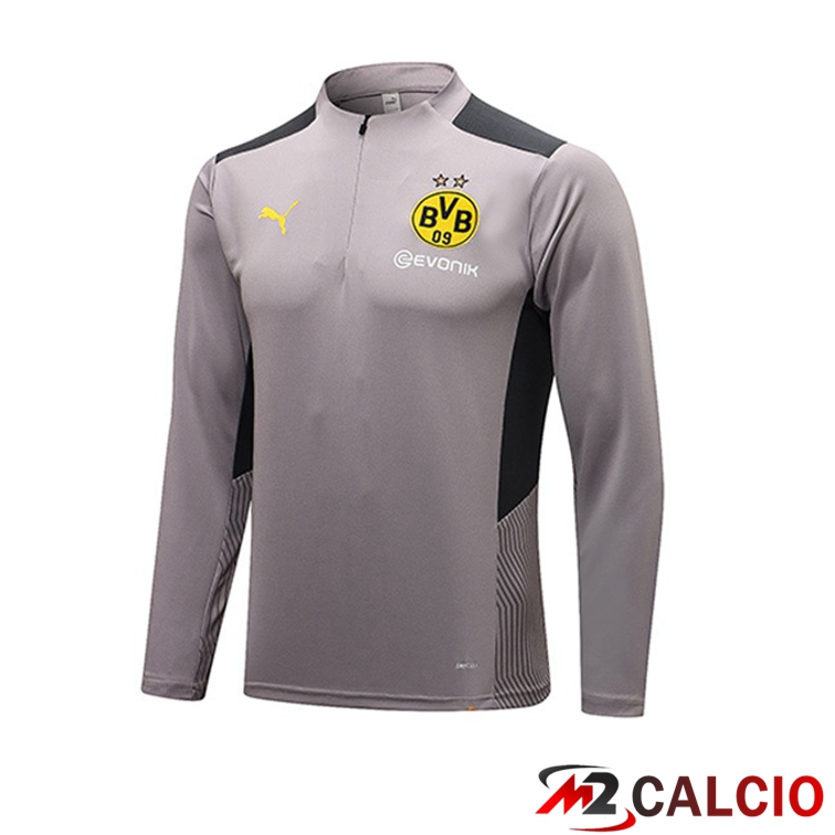 Maglie Calcio Personalizzate,Tute Calcio Squadre,Maglia Nazionale Italiana Calcio | Felpa Allenamento Dortmund Grigio 2021/2022