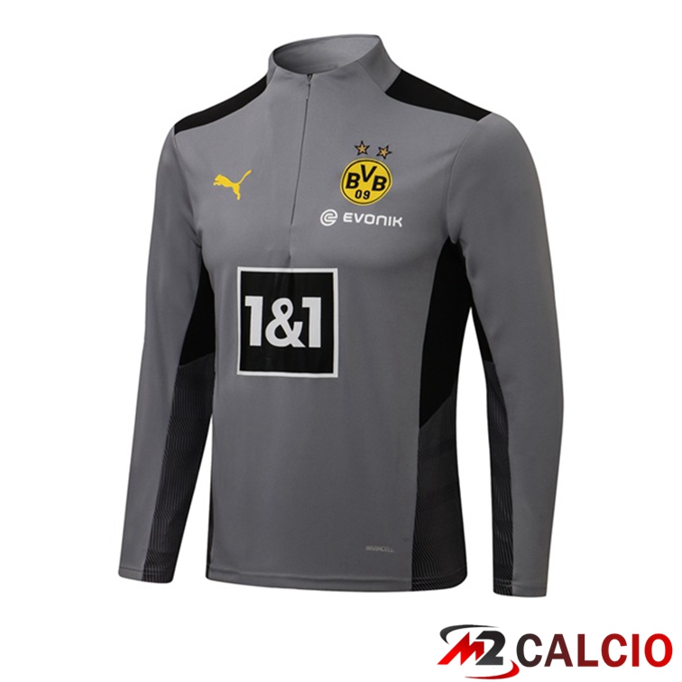 Maglie Calcio Personalizzate,Tute Calcio Squadre,Maglia Nazionale Italiana Calcio | Felpa Allenamento Dortmund Grigio 2021/2022