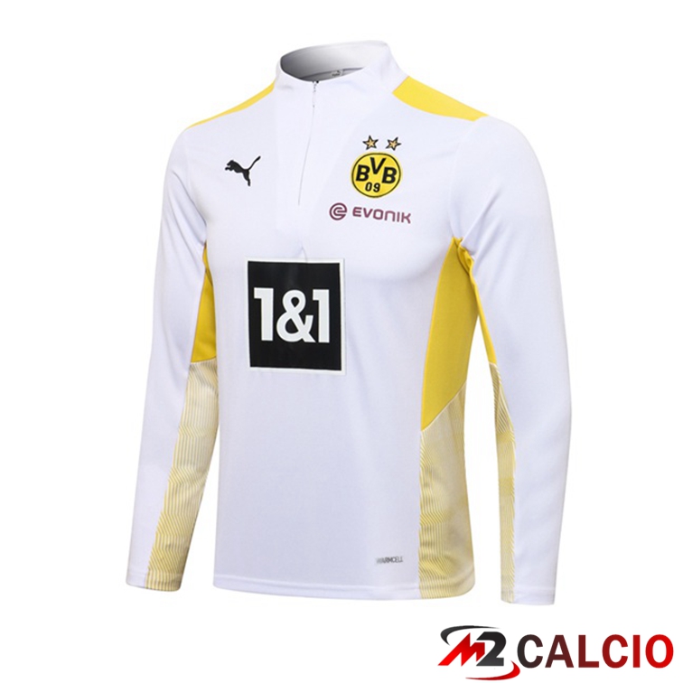 Maglie Calcio Personalizzate,Tute Calcio Squadre,Maglia Nazionale Italiana Calcio | Felpa Allenamento Dortmund Bianco 2021/2022