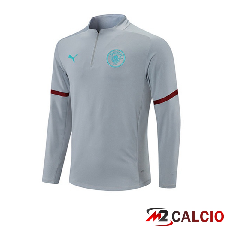Maglie Calcio Personalizzate,Tute Calcio Squadre,Maglia Nazionale Italiana Calcio | Felpa Allenamento Manchester City Grigio 2021/2022