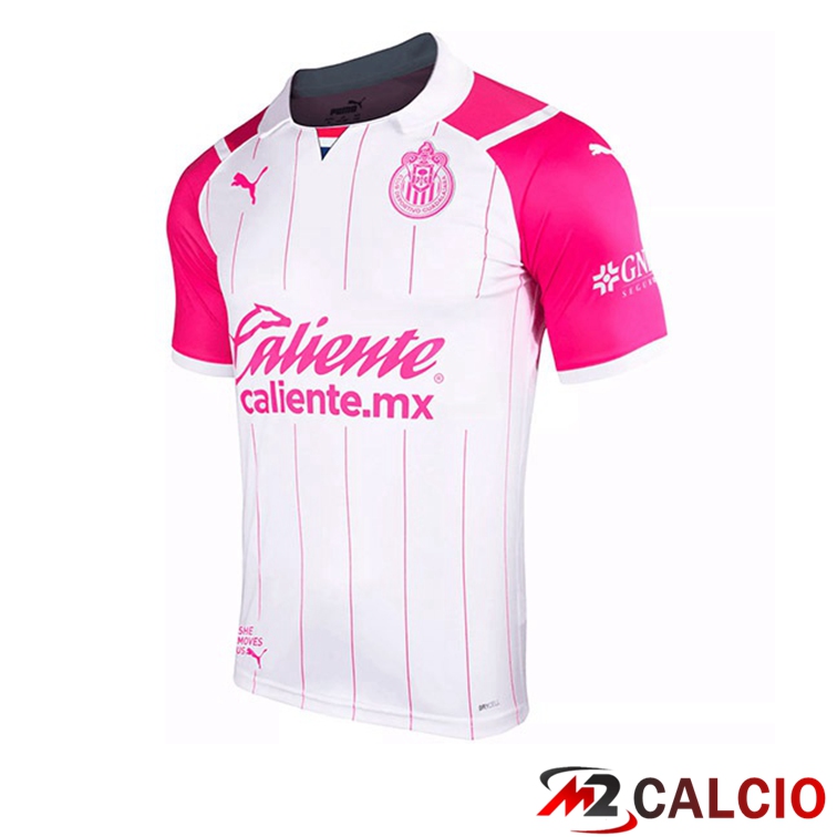 Maglie Calcio Personalizzate,Tute Calcio Squadre,Maglia Nazionale Italiana Calcio | Maglia CD Guadalajara Special Edition Rosa Bianco 2021/22