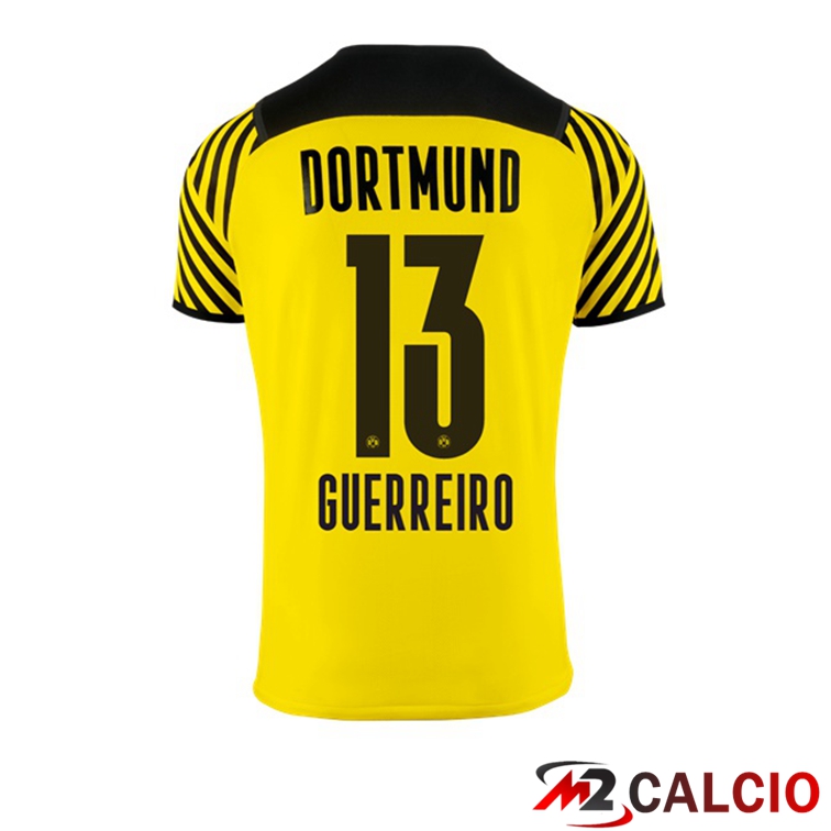 Maglie Calcio Personalizzate,Tute Calcio Squadre,Maglia Nazionale Italiana Calcio | Maglia Dortmund (Guerreiro 13) Donna Prima Giallo 2021/22