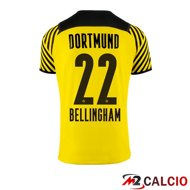 Maglie Calcio Personalizzate,Tute Calcio Squadre,Maglia Nazionale Italiana Calcio | Maglia Dortmund (Bellingham 22) Donna Prima Giallo 2021/22