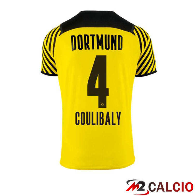 Maglie Calcio Personalizzate,Tute Calcio Squadre,Maglia Nazionale Italiana Calcio | Maglia Dortmund (Coulibaly 4) Donna Prima Giallo 2021/22