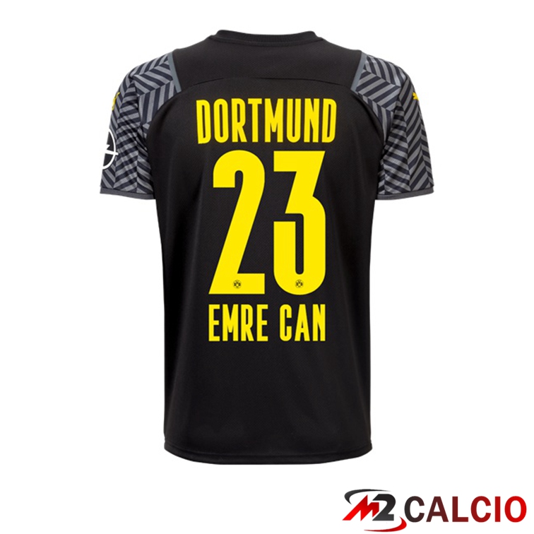 Maglie Calcio Personalizzate,Tute Calcio Squadre,Maglia Nazionale Italiana Calcio | Maglia Dortmund (Emre Can 23) Donna Seconda Nero 2021/22