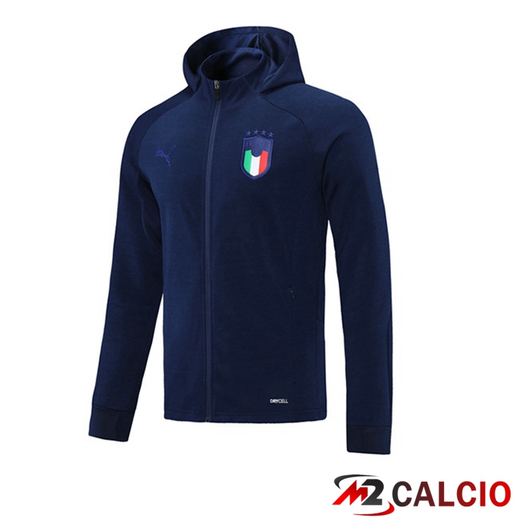 Maglie Calcio Personalizzate,Tute Calcio Squadre,Maglia Nazionale Italiana Calcio | Giacca Con Cappuccio Italia Blu 2021/2022