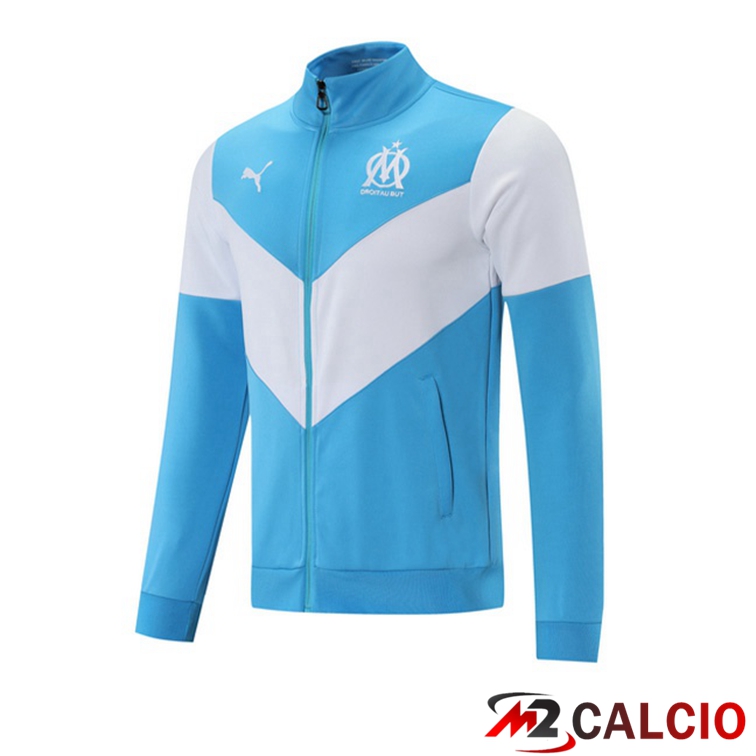 Maglie Calcio Personalizzate,Tute Calcio Squadre,Maglia Nazionale Italiana Calcio | Giacca Calcio Marsiglia OM Blu Bianco 2021/2022
