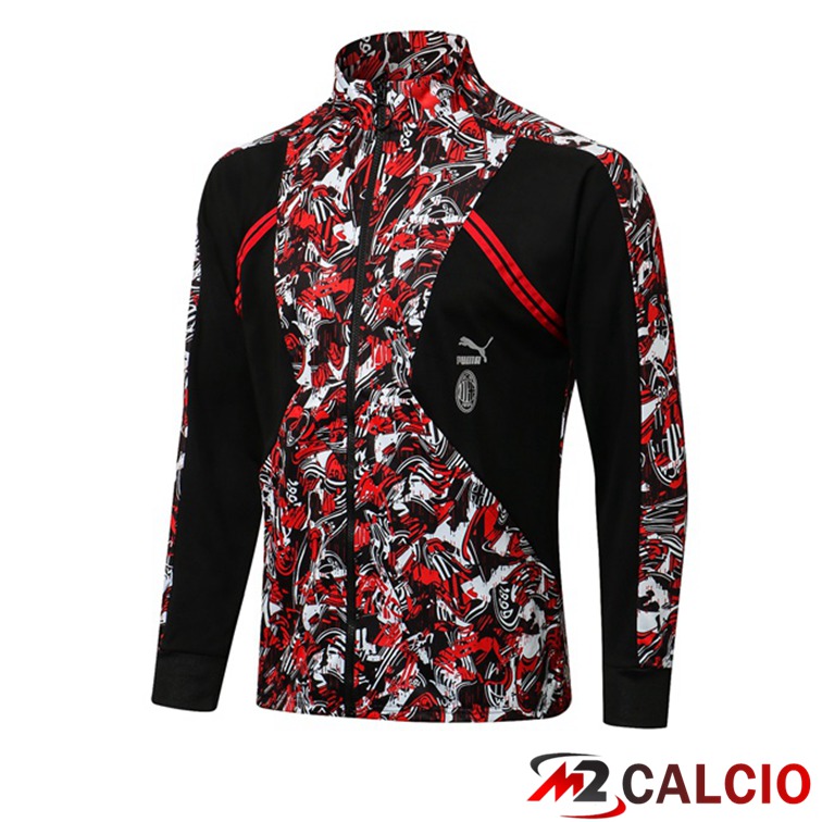 Maglie Calcio Personalizzate,Tute Calcio Squadre,Maglia Nazionale Italiana Calcio | Giacca Calcio AC Milan Rosso Nero 2021/2022