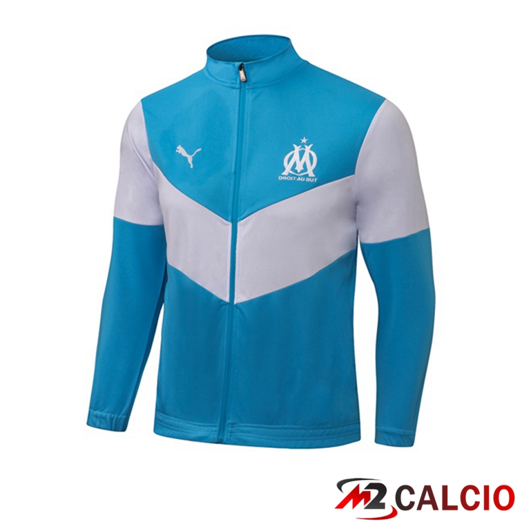 Maglie Calcio Personalizzate,Tute Calcio Squadre,Maglia Nazionale Italiana Calcio | Giacca Calcio Marsiglia OM Blu Bianco 2021/2022