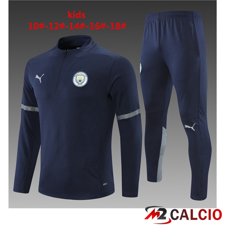 Maglie Calcio Personalizzate,Tute Calcio Squadre,Maglia Nazionale Italiana Calcio | Tuta Calcio Bambino Manchester City Blu 2021/2022