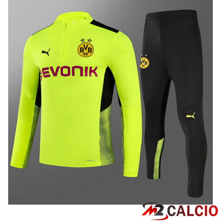 Maglie Calcio Personalizzate,Tute Calcio Squadre,Maglia Nazionale Italiana Calcio | Tuta Calcio Bambino Dortmund Verde 2021/2022
