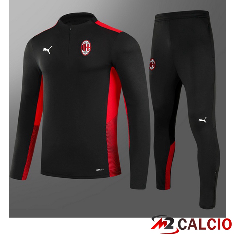 Maglie Calcio Personalizzate,Tute Calcio Squadre,Maglia Nazionale Italiana Calcio | Tuta Calcio Bambino AC Milan Nero 2021/2022