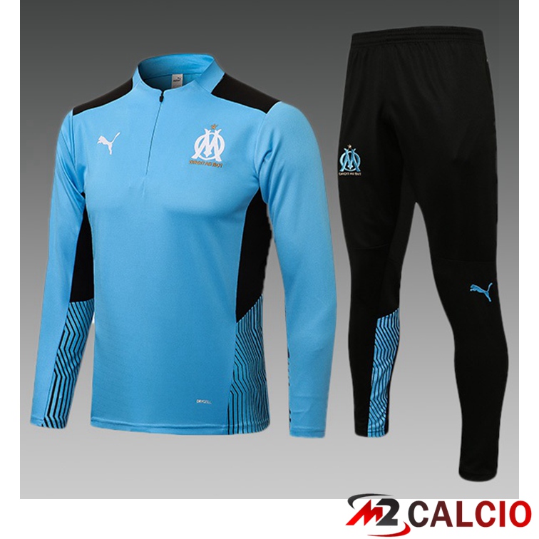 Maglie Calcio Personalizzate,Tute Calcio Squadre,Maglia Nazionale Italiana Calcio | Tuta Calcio Bambino Marsiglia OM Blu 2021/2022