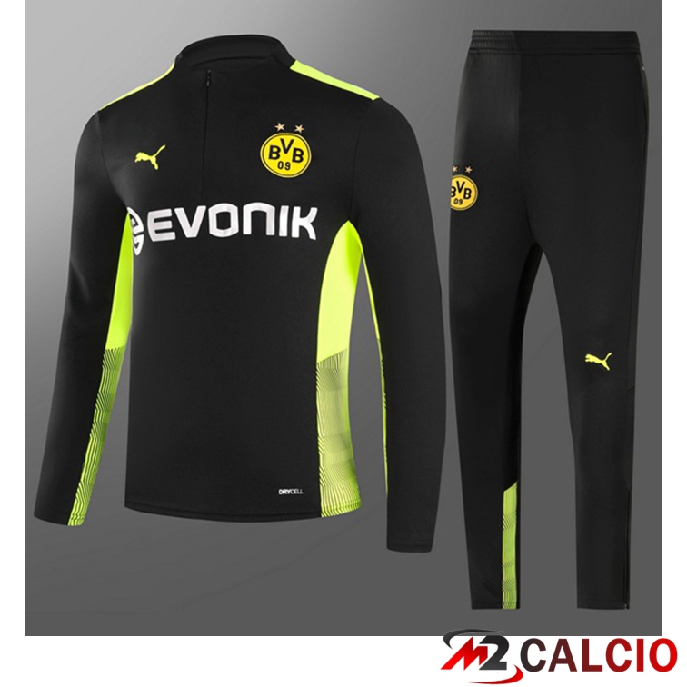 Maglie Calcio Personalizzate,Tute Calcio Squadre,Maglia Nazionale Italiana Calcio | Tuta Calcio Bambino Dortmund Nero 2021/2022