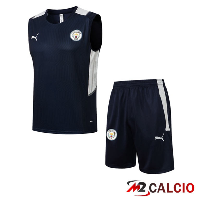 Maglie Calcio Personalizzate,Tute Calcio Squadre,Maglia Nazionale Italiana Calcio | Canotta Calcio Manchester City + Pantaloncini Blu Reale 2021/2022