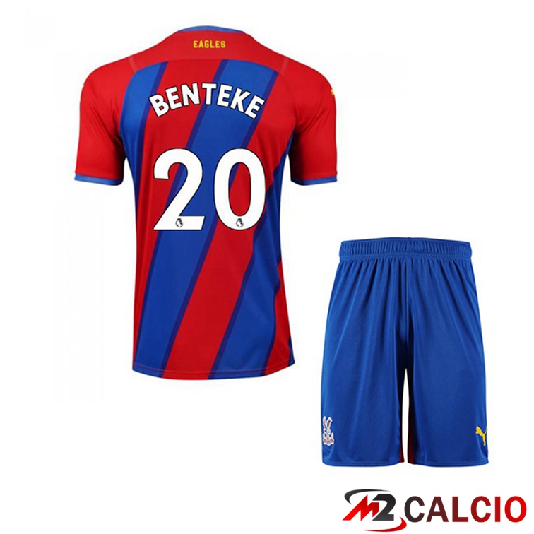 Maglie Calcio Personalizzate,Tute Calcio Squadre,Maglia Nazionale Italiana Calcio | Maglia Crystal Palace (BENTEKE 20) Bambino Prima Rosso/Blu 2021/22