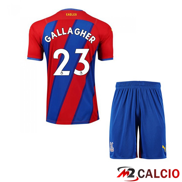 Maglie Calcio Personalizzate,Tute Calcio Squadre,Maglia Nazionale Italiana Calcio | Maglia Crystal Palace (GALLAGHER 23) Bambino Prima Rosso/Blu 2021/22