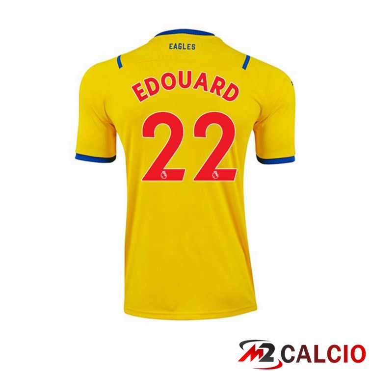 Maglie Calcio Personalizzate,Tute Calcio Squadre,Maglia Nazionale Italiana Calcio | Maglia Crystal Palace (EDOUARD 22) Seconda Giallo 2021/22