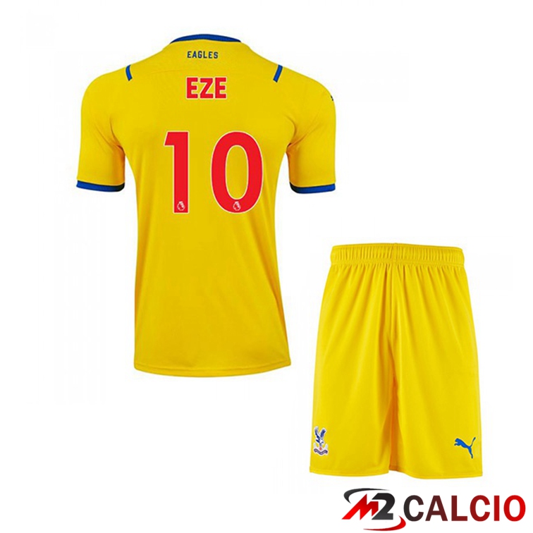 Maglie Calcio Personalizzate,Tute Calcio Squadre,Maglia Nazionale Italiana Calcio | Maglia Crystal Palace (EZE 10) Bambino Seconda Giallo 2021/22