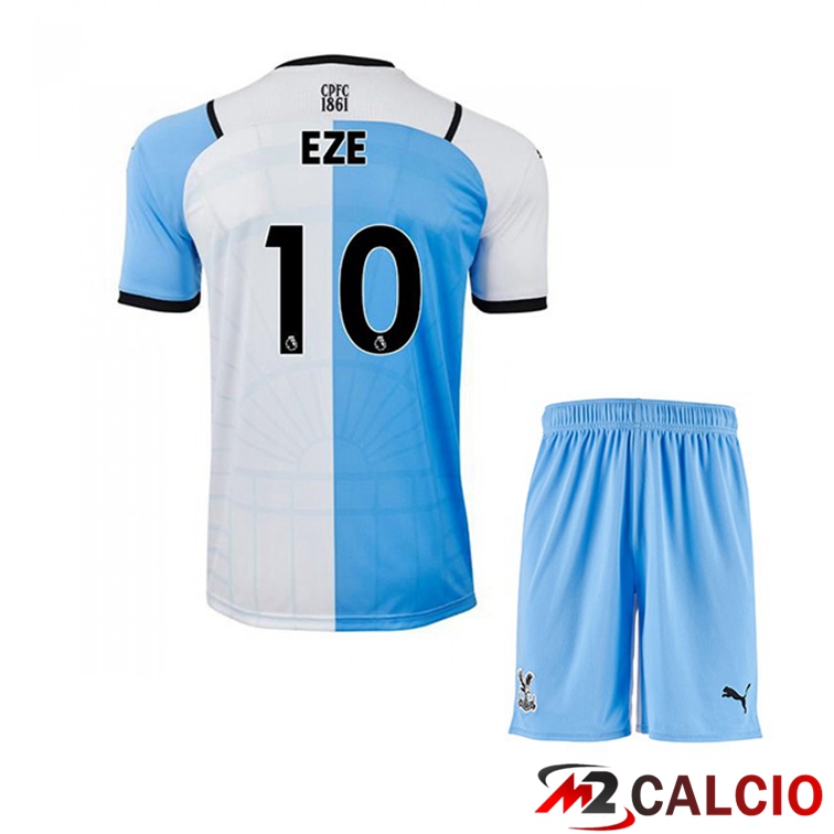 Maglie Calcio Personalizzate,Tute Calcio Squadre,Maglia Nazionale Italiana Calcio | Maglia Crystal Palace (EZE 10) Bambino Terza Bianco/Blu 2021/22